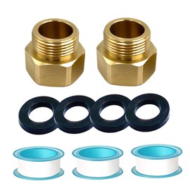 2Pcs 1-1/16" Fine Thread Female Vacuum Hose Bib to 3/4 GHT Male Hose Bib Adapters for Arrowhead Hose Bib Faucet Fitting Only