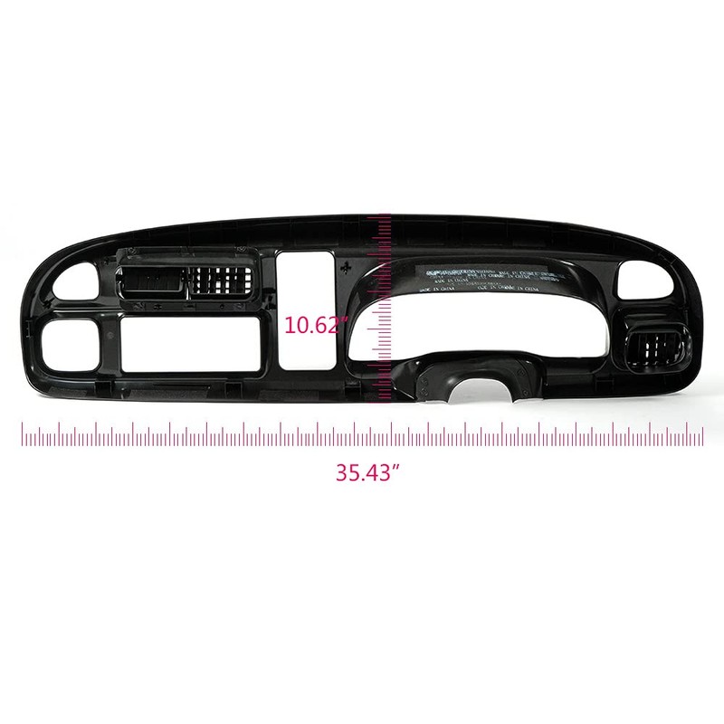 GRAND ORANGE Dash Board Bezel Cover Instrument W/Vents Compatible with