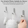 12 Pcs AdhesiveHooks, Stainless Steel Wall Hooks, CoatHooks, WallHooks for