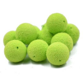 Phecda Sport 30pcs 12mm Smell Carp Fishing Bait Boilies Eggs / 4 Flavors Floating Ball Beads Feeder Artificial Carp Baits Lure/Hair Rig (Green Apple（12mm）)