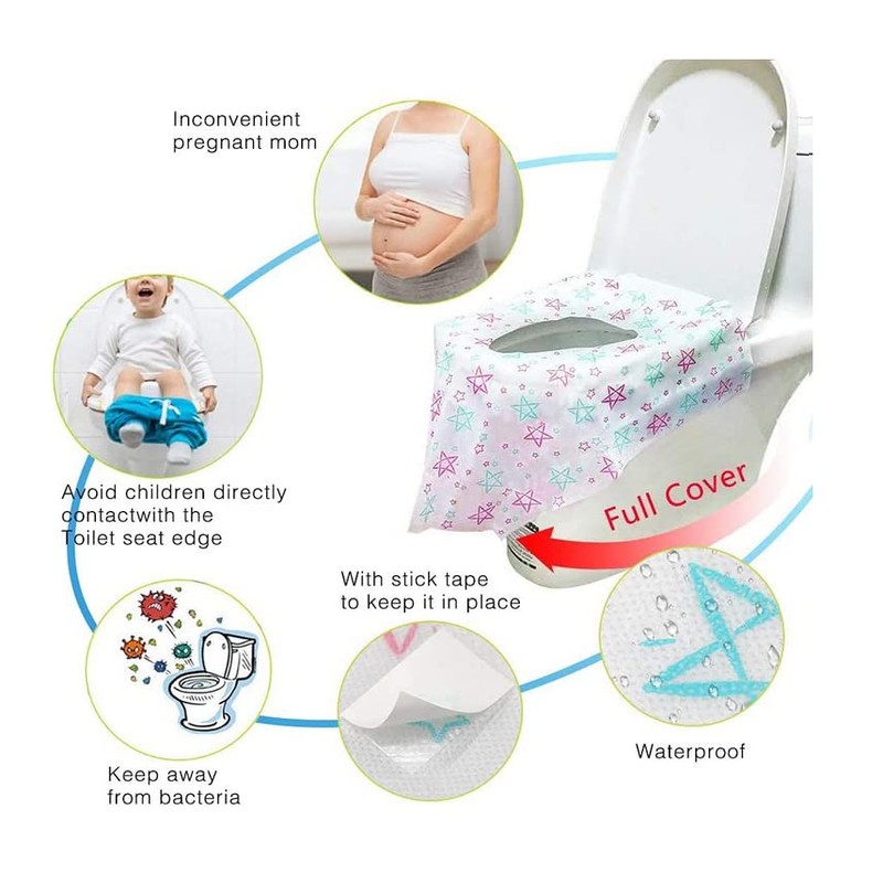 Disposable XL Training Toilet Seat Covers, 24 Pack, Individually Wrapped,