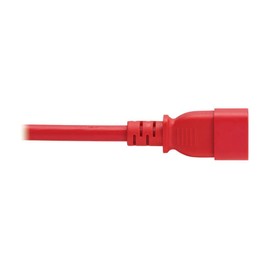 Eaton Tripp Lite P037-004-ARD Heavy-Duty Power Cord 4 ft IEC C14 to C21 14 AWG 15A 250V Red Server PDU PSU Cable, Cloud Care Pre-Configured Bundle Eligible (1 Pack)