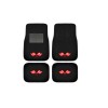 Plasticolor NEW Chevy Black Logo Red Checker Flag 4pc Carpet