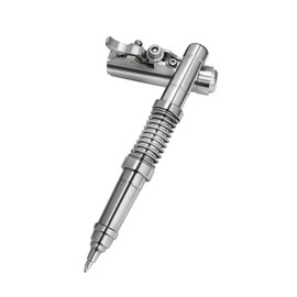 Dr.Metalleung Heavy-Duty EDC Ballpoint Pen - Stainless Steel, Refillable, Push Cap Mechanism, Ergonomic Design for Office/Everyday Use (1-Pack)