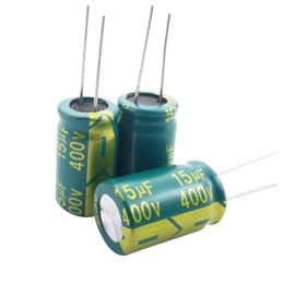 YUNGUI 10pcs 400V 15uF Capacitor,Electrolytic Capacitors 400V,15uF Aluminum Capacitors High Frequency Industrial Electrical Capacitors for DIY Soldering Electronic Projects 10x17MM