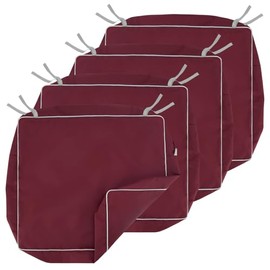 Porch Shield Outdoor Cushion Slipcovers Patio Chair Seat Cushion Covers Set 4 Waterproof Fade Resistant 24 x 22 x 4 inch, Beige