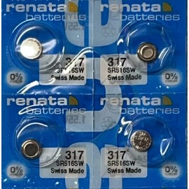 Renata 4 PACK RENATA 317 SR516SW SILVER 1.55V EXP 10/2026 FRESH FREE SHIPPING USA