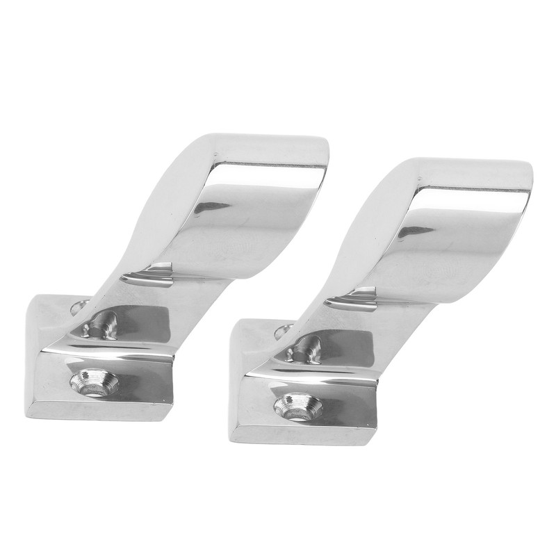 2PCS Stanchion Hand Rail Fitting 316 Stainless Steel Mirror Polishing
