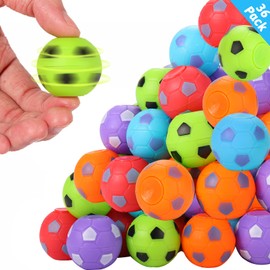 SCIONE 36 Pack Soccer Party Favors for Kids 4-8 8-12 Soccer Balls Fidget Spinner Goodie Bag Stuffers Treasure Box Toys for Classroom Prizes Return Gifts for Kids Birthday Party Favors