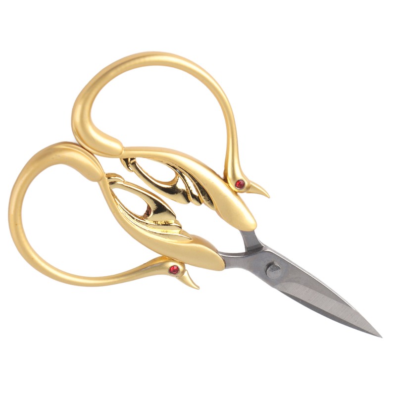 Scissors Retro DIY Swan Shaped Cross Stitch Household Cloth Cutting