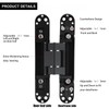 2 Set 6 Inch Hidden Door Hinges Zinc Alloy Heavy
