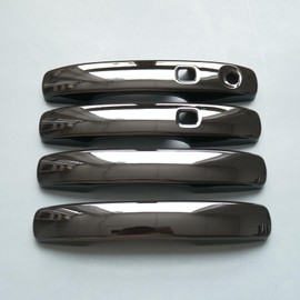 ZiWen Door Handle Cover Trim for Ford Ranger Everest 2024 2025 (Gloss Black with Keyless Holes)