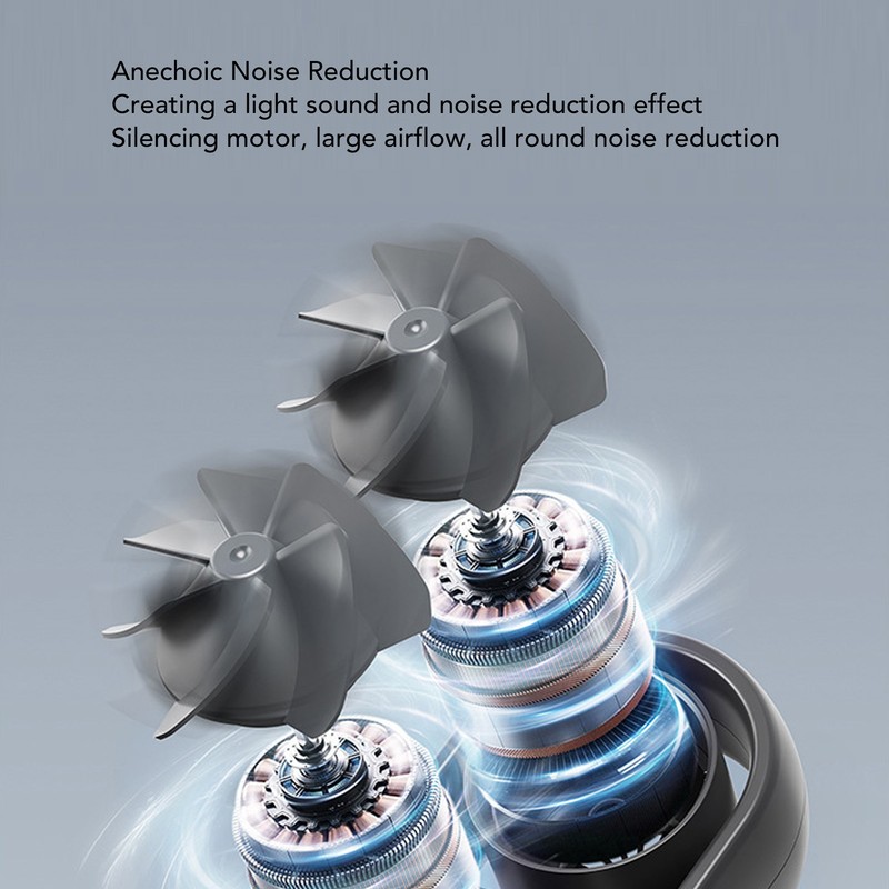 Desktop Tower Fan Profesional Efficient Stepless Speed Adjustable Dual Turbine