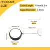 MECCANIXITY 3.3ft Retractable Cable Lock with Round Patch Remote Control