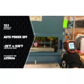 Southwire Digital Dual Laser Rugged Infrared Thermometer Extra Large Back Lit Display