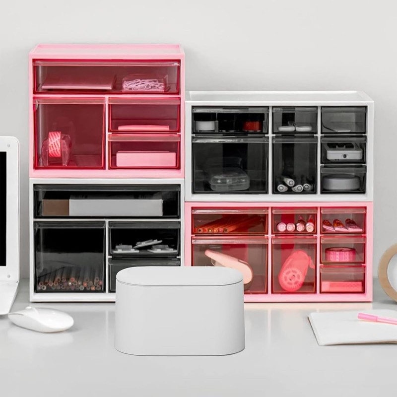 AIMALL Modern Desktop Trash Can with Lid - Nordic Japanese