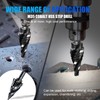 Four Spiral Flute M35 Step Drill Bit Set 1/8"-1"(9 Sizes),
