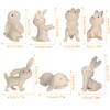 Zaloife Easter Bunny Figures, Pack of 7, Mini Rabbit Figures,