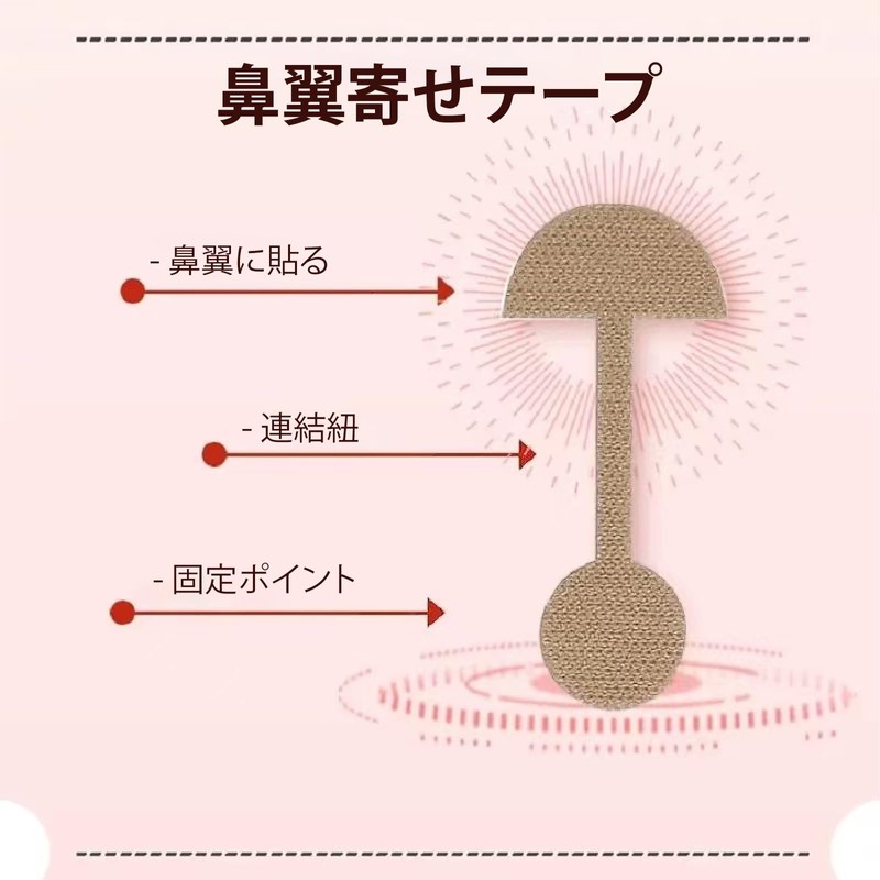 鼻翼のトレーニング 鼻孔を引き寄せ 鼻形成テープ 鼻の形を整える 広い鼻孔 たれ鼻 扁平鼻に適用