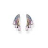 Thomas Sabo H2101-348-7 Colourful Hummingbird Wings Stud Earrings Silver, Precious