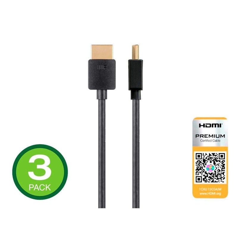 Monoprice 4K Certified Premium High Speed Slim HDMI Cable -