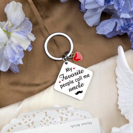 SOJUWEL Funny Uncle Gifts from Niece Nephew Keychains Best Uncle Ever Gift for Man Uncles Birthday Fathers Day Christmas Thanksgiving Present for Him Uncles Keyring