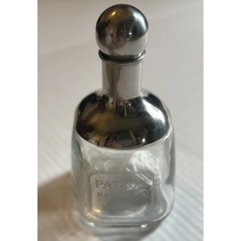 PATRON Margarita Shaker Glass Metal Bottle Cocktail Mixer Tequila Whisky