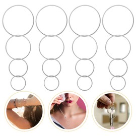 COHEALI Earring Finding Component Stainless Steel Earrings Hoop 80pcs Jewelry Earring Beading Hoops Earring Finding Circle Beading Earring Hoop DIY Craft Earring Resin Earrings Dangle Earrings