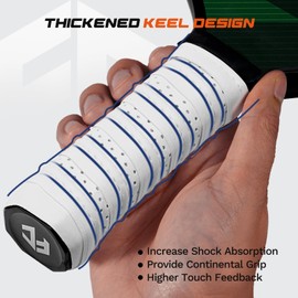FULL CHOICE 2 Pack Pickleball Paddle Grip Tape, Pickleball Overgrip, Anti-Slip Grip-Easy Installation and Long-Lasting Performance, White