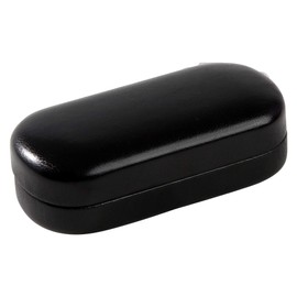 Ron's Optical Hard Black Contact Lens Travel Case with Interior Mirror for Women or Men