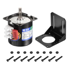 DMiotech Synchronous AC Reduction Motor With Motor Bracket 60KTYZ AC110V 20RPM Ac Motor 20N.CM CW/CCW Low Noise Gearbox Electric Motor for Instrumentation Automation Control