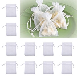 Organza Bags Small, 10 PCS Small Organza Bags Jewelry Organza Pouches Jewellery Bags 7 cm * 9 cm Mini Organza Bags Drawstring Bag Organza Pouches ​for Party Supplies, Birthday, Anniversary
