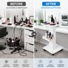 3-Tier Salon Rolling Cart for Tool Storage – Aluminum Beauty