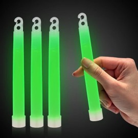 Party Glowz 50 Premium Green 6" Glow Sticks Bulk Party Favors - Bright, Tactical Light