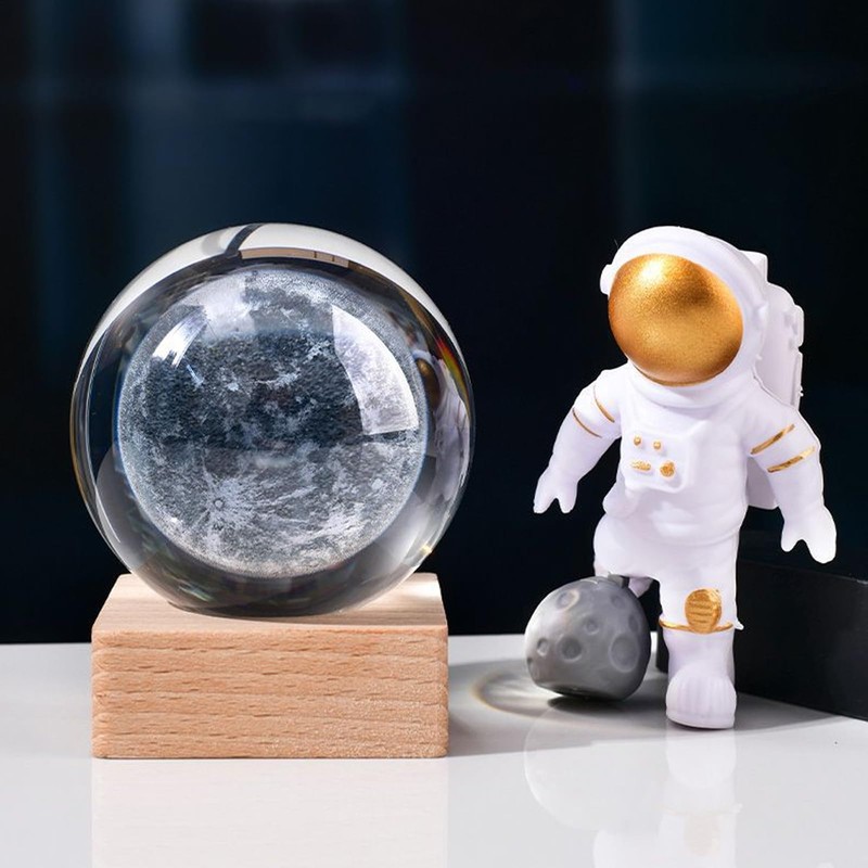 HeZhiNing Crystal Ball Night Light Creative Night Scene Astronomy 3D