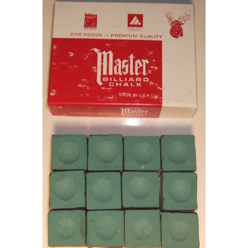 Imperial Master Billiard/Pool Cue Chalk Box, 12 Cubes, Spruce
