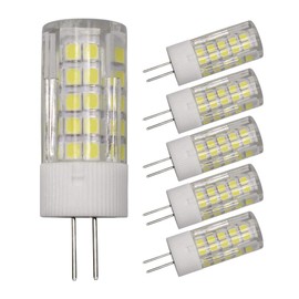 G4 12V LED Light Bulbs, 4W (40w Halogen Equivalent) Daylight White 6000k, 400 Lumen, AC DC G4 JC Bi-Pin Base Bulb Energy Saving for Home and Landscape Lighting (Pack of 5)