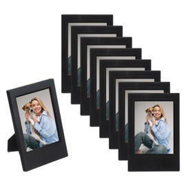 sourcing map 8pcs Mini Picture Frames, 2.4 x 3.6 Inch Rectangular Film Photo Frame, Small Instant Film Photo Frame Holder for Tabletop Picture Display, Black