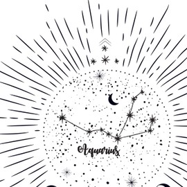 Nacnic Laminating with the Constellation Aquarius Star Symbol A3 Poster in Size and White Background