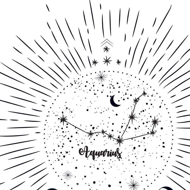 Nacnic Laminating with the Constellation Aquarius Star Symbol A3 Poster