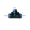 5 Pcs 10mm x 8mm x 10mm Pneumatic T Shaped