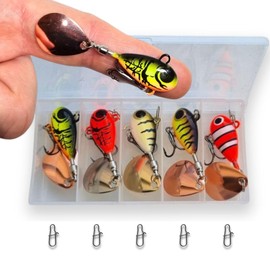 ELBFANG Jig Spinner Perch Bait Set | 12g | Spinner Bait Raufisch Fishing | Bait for Zander, Pike, Trout | Jig Spinner Jig Spinner Baits Spinjig