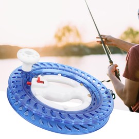 Pissente Fishing Line Reel, ABS Multifunction Hollow Design Sea Fishing Wheel Hand Wire Wrapping Fly Line Fishing Reel Accessory for Fishing in Rivers Lakes Streams Creeks (Blue)