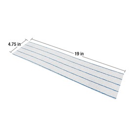CleanAide Disposable Microfiber Mop Pads in Easy Grab Dispenser Box, Non-Scratch, Streak-Free Cleaning for Hardwood, Vinyl, Marble, Ceramic Floors, Fits 18-Inch Mop Plates, 50-Pack, Blue Stripes