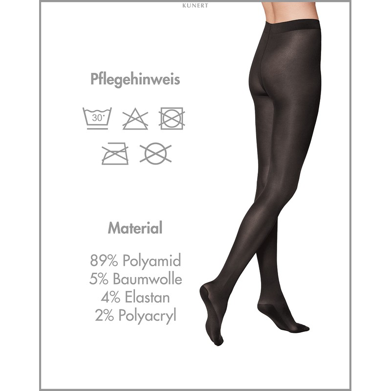 KUNERT Women's Opaque Tights (Warm Up 60) - Grey (anthracite