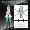 18 In 1 Foldable Ｗire Strippers Crimper, Multifunctional Folding Wire