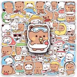 Bubu Dudu Stickers, Bubu Dudu Decoration, Waterproof PVC Stickers, Panda Stickers, Animals, Children Sticker Set for Laptop, Skateboard, Scrapbook, Guitar, Water Bottle, Aesthetic Stickers, Decoration