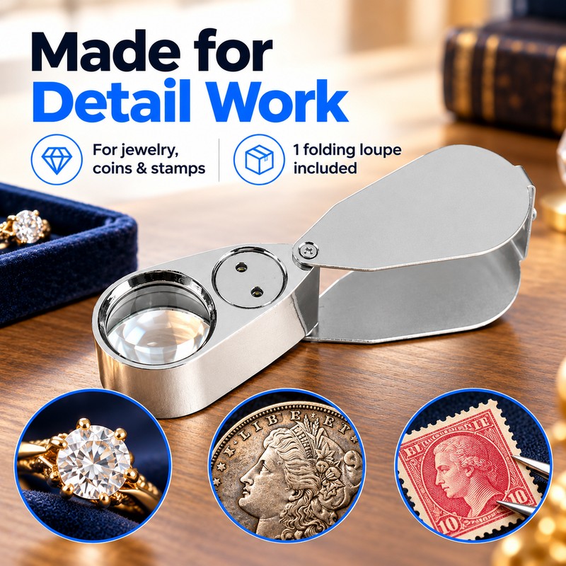 40X Jewelry Loupe Magnifier for Gemstone and Coin Inspection –
