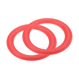sourcing map Rubber Speaker Foam Edge Surround Rings 4 Inch 68mm x 100mm Perforated Subwoofer Rings Replacement Parts for Speaker Repair or DIY Red 2 Pcs
