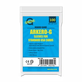 Arkero-G 100 Standard American-Sized Boardgame Sleeves Card Sleeves